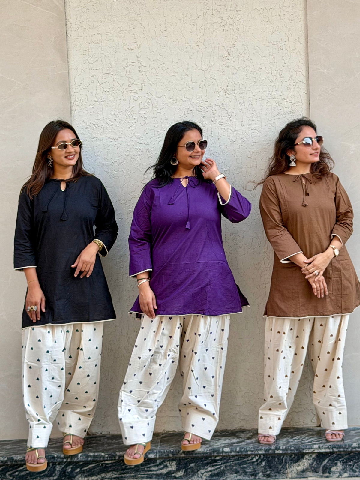 Plan tuniq with printed bottom