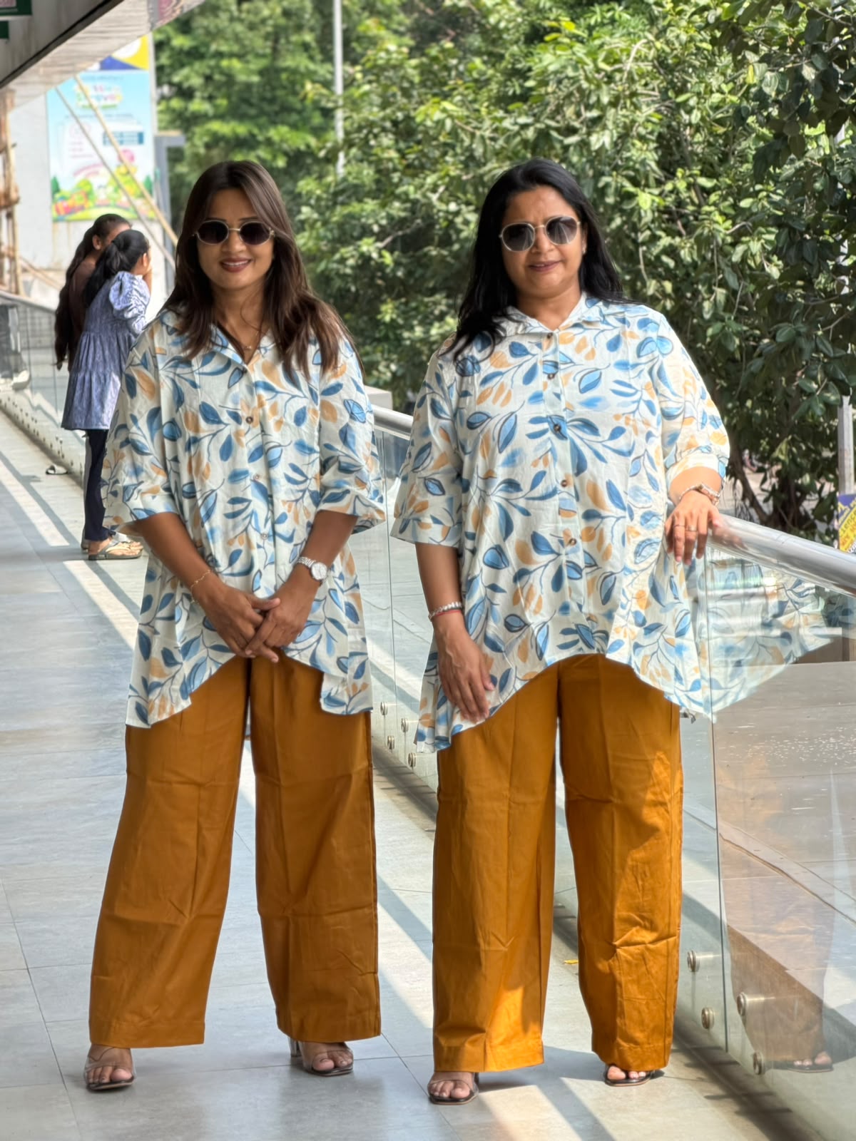 Floral Flow Long Shirt & Palazzo Set