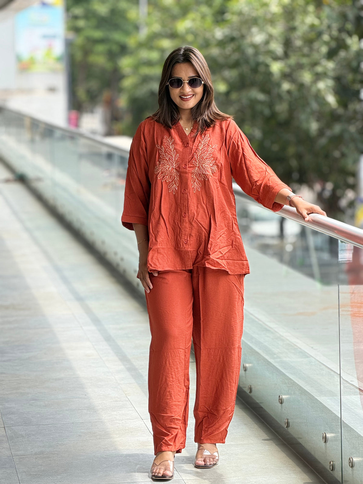 BloomEase Embroidered Co-Ord Set