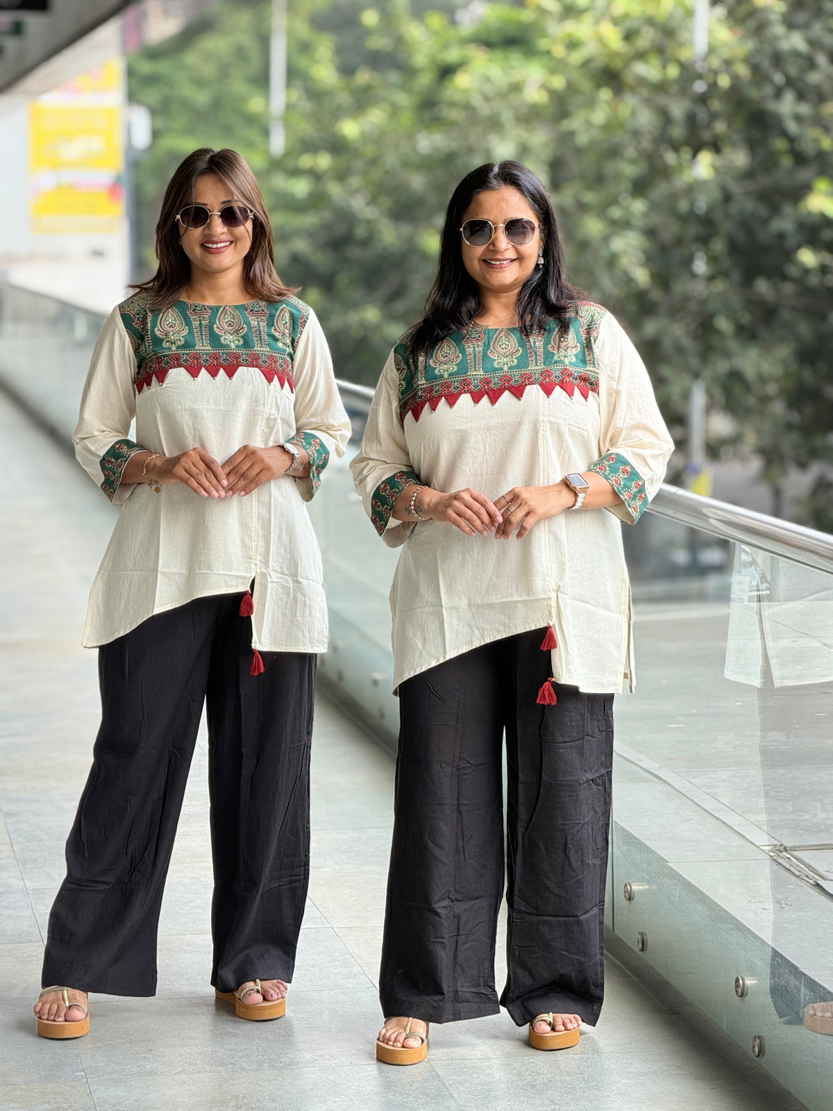 Women's Printed Tunic & Bottom Set
