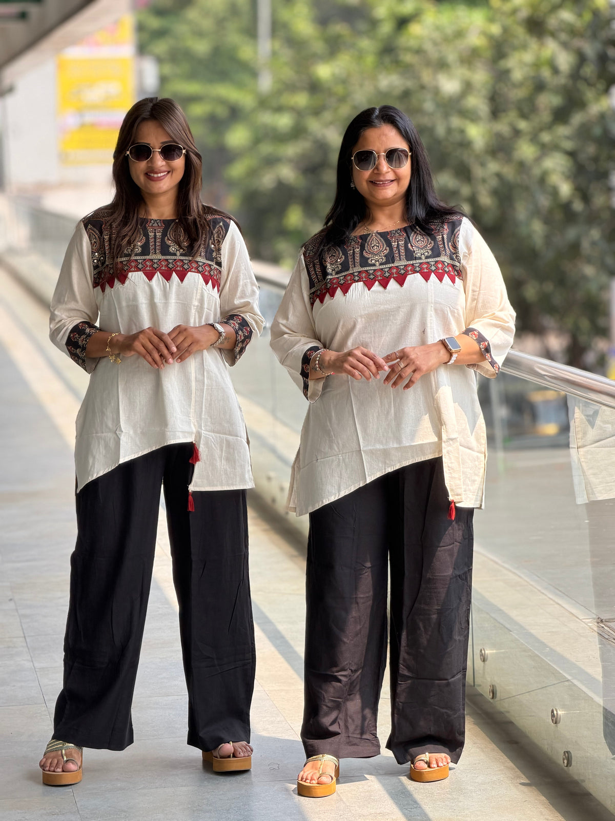 Women's Printed Tunic & Bottom Set