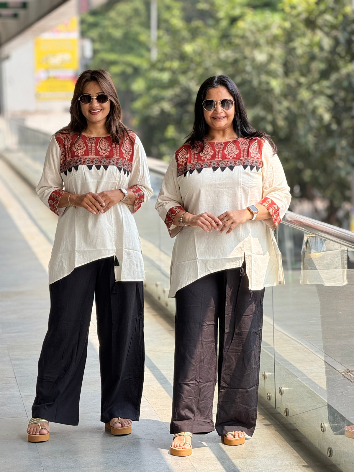 Women's Printed Tunic & Bottom Set