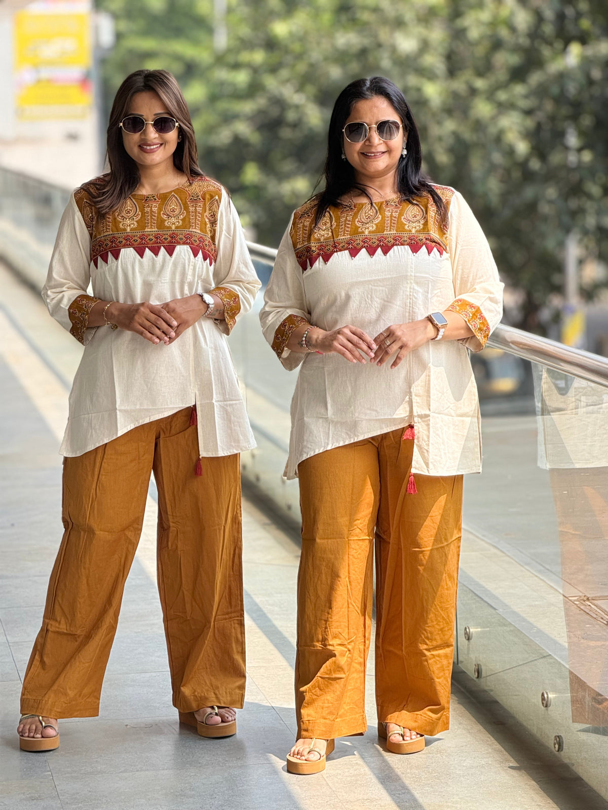 Printed cotton tunic