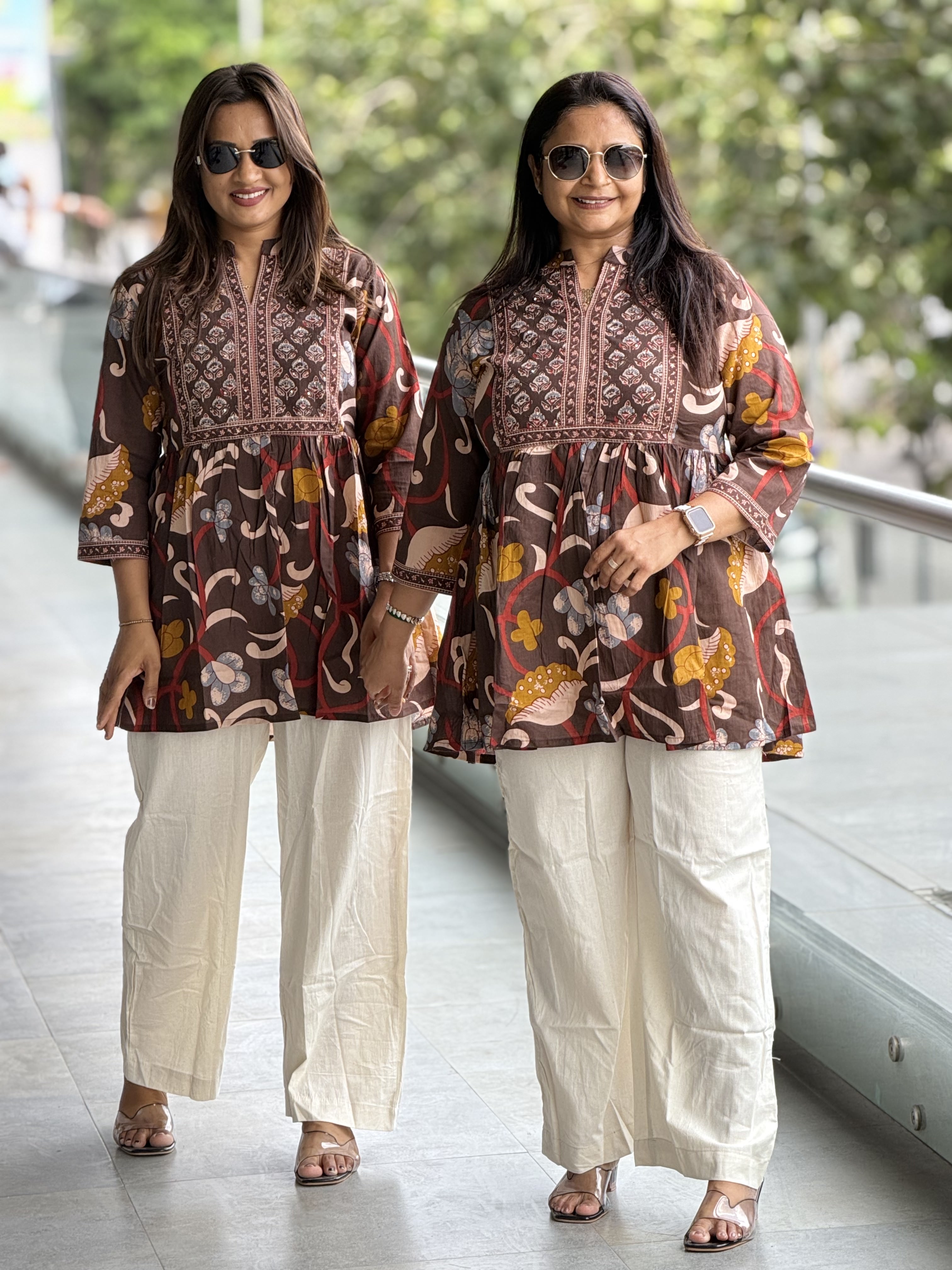 Stylish peplum-style flared